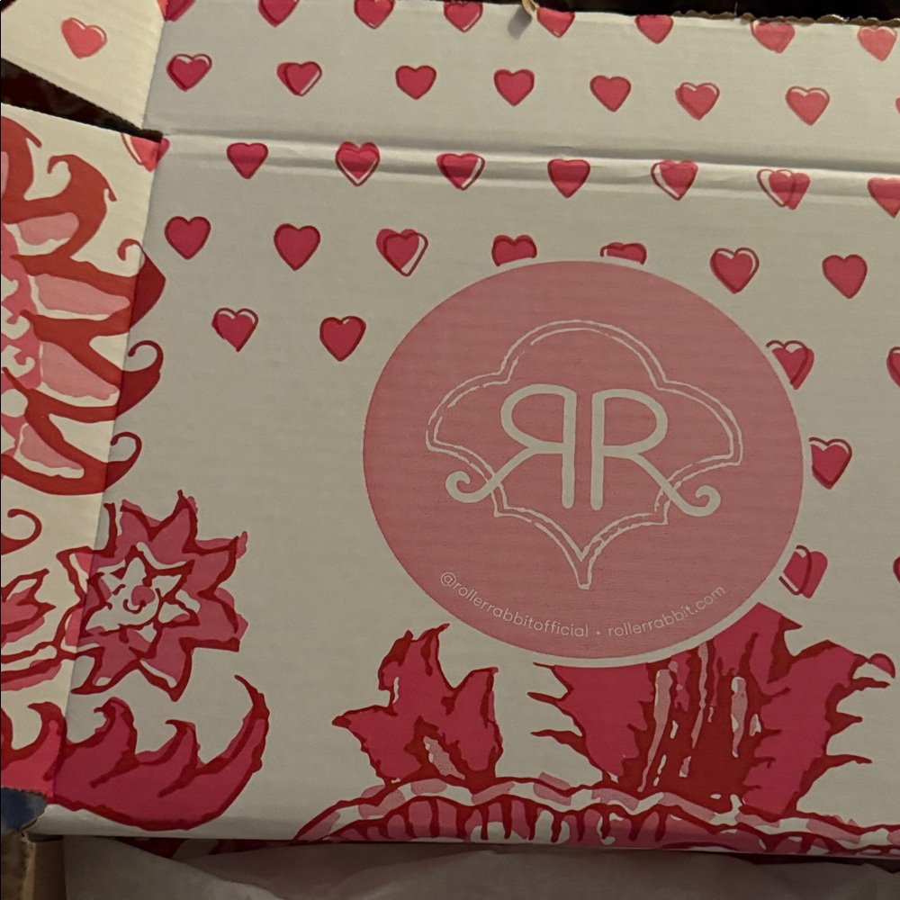 Roller Rabbit Pink Heart and Floral Box